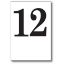 Picture of TABLE CARD NUMBERS 11-20 PLASTIC WHITE