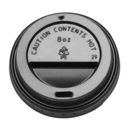 Picture of CPLA DRINK THRU LID FOR 8oz CUP BLACK (100)