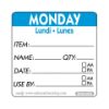 Picture of Pan Label By Roll Monday Stripe Blue (500)