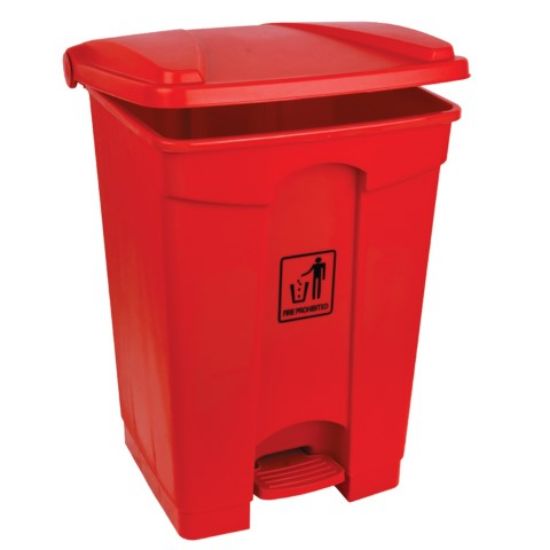 Picture of 45ltr Red Pedal Bin H610XL400xw405