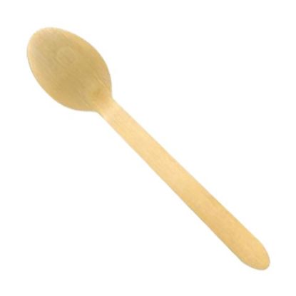 Picture of DISPOSABLE WOODEN DESSERT SPOON (PACK OF 100)