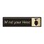 Picture of MIND YOUR HEAD DOORSIGN S/A 43x178MM BLACK & GOLD *P