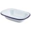 Picture of Falcon Oblong Enamel Pie Dish Traditional 18cm White