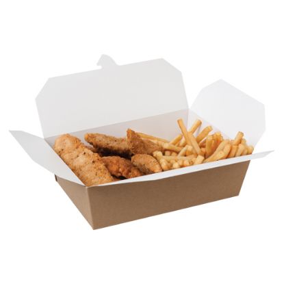 Picture of COMPOSTABLE KRAFT MULTI FOOD BOX 1950ML (200)