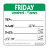 Picture of Pan Label By Roll Friday Stripe Green (500)