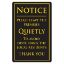 Picture of NOTICE PLEASE LEAVE PREMISES RIGID 260X170MM BLACK & GOLD