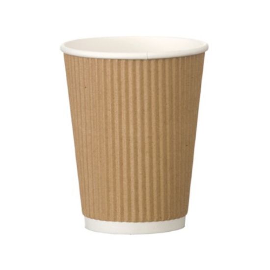 Picture of KRAFT RIPPLE WRAP HOT CUP 12oz x 25 (PACK OF 25)
