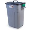 Picture of Rectangular Refuse Bin 90l 53x73x43cm Black/Grey