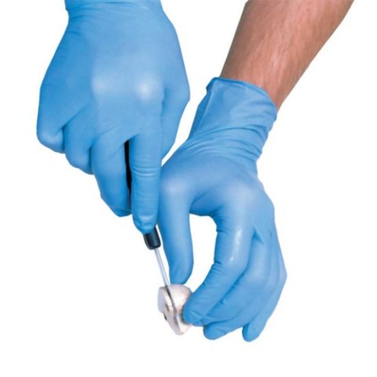 Picture of JANGRO PROFESSIONAL 5G NITRILE GLOVE POWDER FREE BLUE SMALL (PACK OF 100)