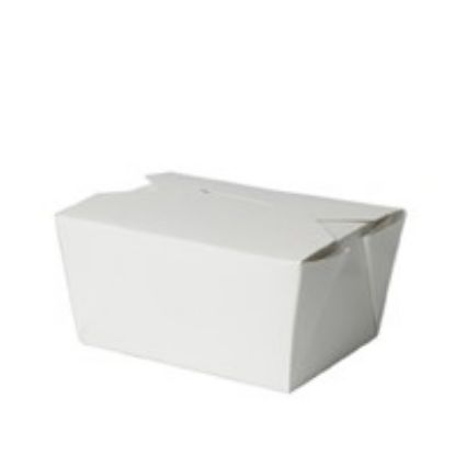 Picture of BIOPAK NO 8 KRAFT BOX WHITE 150 x120  x65mm (PACK OF 50)