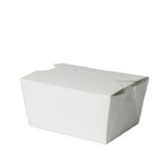 Picture of BIOPAK NO 8 KRAFT BOX WHITE 150 x120  x65mm (PACK OF 50)