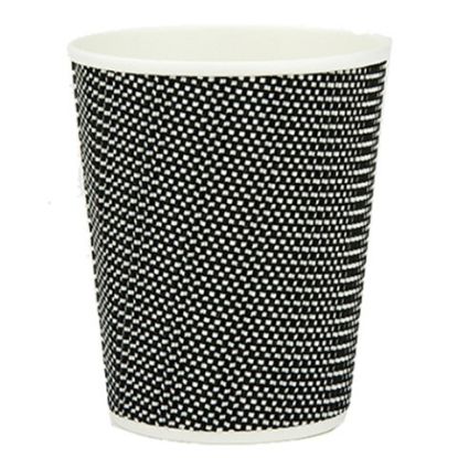 Picture of INSULATED MONO VIP HOT CUP 12oz BLACK/WHITE (25)