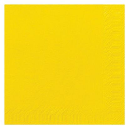 Picture of PACK OF 125 DUNI TISSUE DINNER NAPKIN 40CM 2PLY YELLOW *P