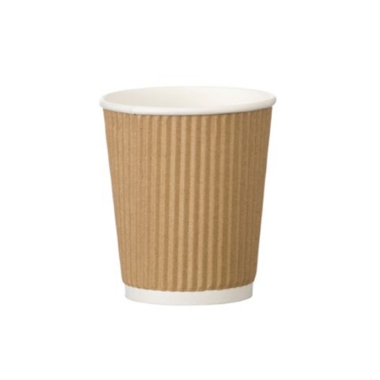 Picture of Kraft Ripple Wrap Hot Cup 8oz (Pack Of 25)
