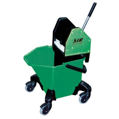 Picture of JANGRO TC20 COMBO BUCKET/WRINGER WITH CASTORS 20L GREEN