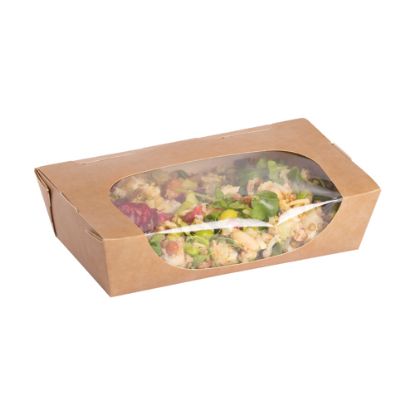 Picture of ZEST KRAFT LARGE SALAD BOX 200/180 x 120/100 x 50mm 1000ml (200)