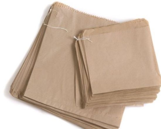 Picture of BROWN FLAT PAPER BAG STRUNG 9" (1000)