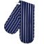Picture of Butcher Double Oven Glove Blue With White Stripes
