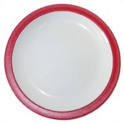 Picture of DUO POLYCARB PLATE 6.75" WITH RED RIM (12) *P
