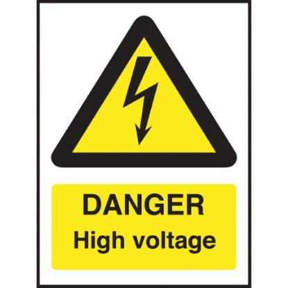 Picture of DANGER HIGH VOLTAGE RIGID 200X150MM *P