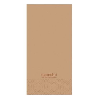 Picture of DUNI NATURAL BROWN UNBLEACHED 8 FOLD NAPKIN 3PLY 40cm (PACK OF 250)