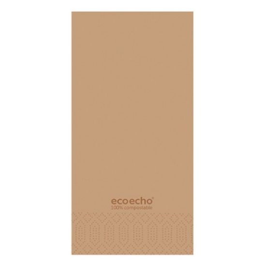 Picture of DUNI NATURAL BROWN UNBLEACHED 8 FOLD NAPKIN 3PLY 40cm (PACK OF 250)