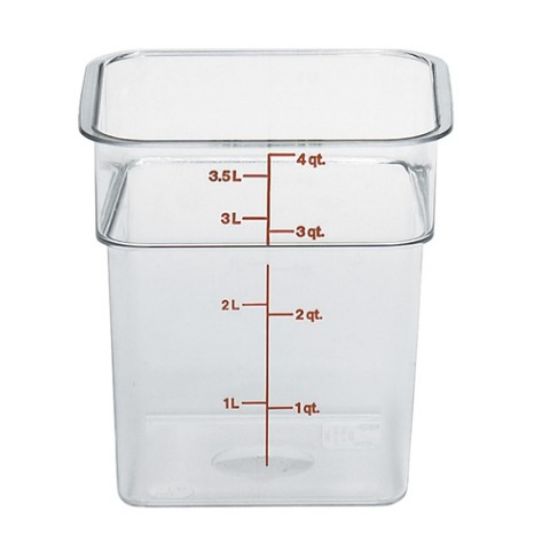 Picture of CAMBRO CAMSQUARES 4QT 3.8LTR POLYCARB FOOD STORAGE CONTAINER 185x185x187 *P