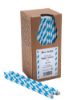 Picture of Dark Blue Stripe Biodegradable Paper Straw 8" (Pack Of 250)