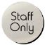Picture of STAFF ONLY DOOR DISC SELF ADHESIVE METALLIC DIA75MM