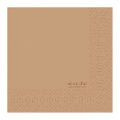 Picture of DUNI ECOECHO UNBLEACHED NAPKIN 3PLY 33cm (PACK OF 250)