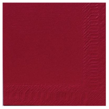 Picture of PACK OF 125 DUNI TISSUE DINNER NAPKIN 40CM 3PLY BORDEAUX *P