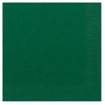 Picture of PACK OF 125 DUNI TISSUE DINNER NAPKIN 40CM 3PLY DARK GREEN *P