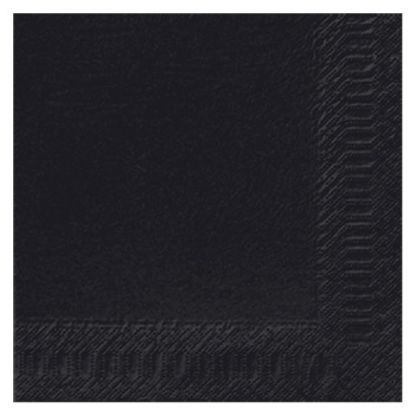 Picture of PACK OF 125 DUNI TISSUE DINNER NAPKIN 40CM 3PLY BLACK *P