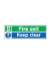 Picture of Fire Exit Keep Clear Sign S/A 150x450mm