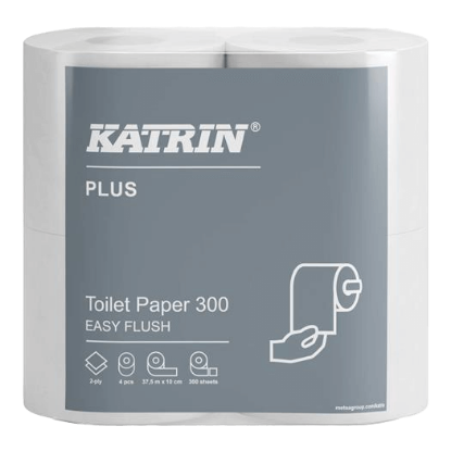 Picture of KATRIN PLUS 400 SHEET TOILET ROLL EASY FLUSH 4 PACK (20)