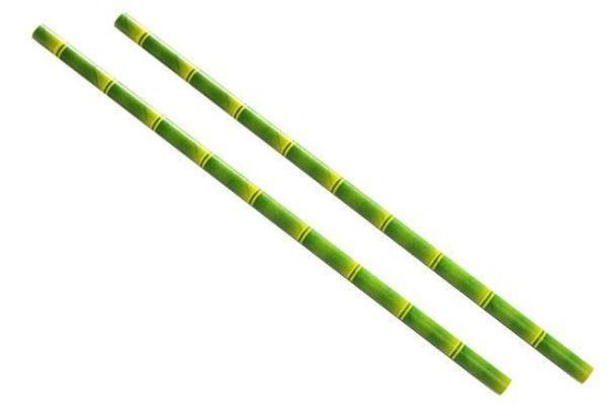Picture of BAMBOO PRINT PAPER BIODEGRADABLE STRAWS 8" (PACK OF 250)