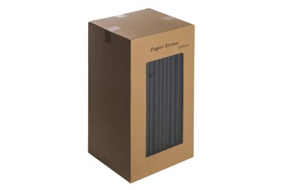 Picture of BLACK PAPER DRINKING STRAW BIODEGRADABLE 8" 6MM (PACK OF 250)
