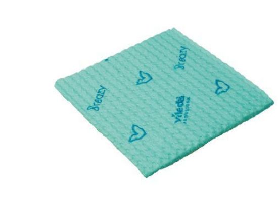 Picture of VILEDA BREAZY CLOTHS - GREEN (25)