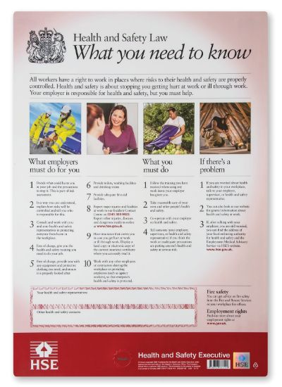 Picture of JANGRO HEALTH & SAFETY LAW POSTER 420X297MM