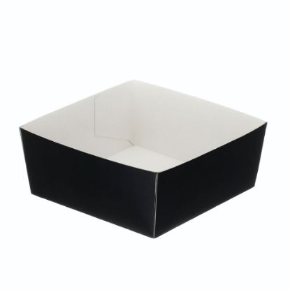 Picture of BLACK FOLDED BOARD FOOD TRAY 4" X 4" (PACKOF 125)