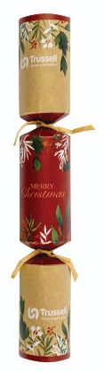 Picture of 2024 Trussell Trust Red And Kraft Tree 11" Christmas Cracker Recycled (Case Of 50)