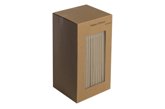 Picture of Kraft Paper Drinking Straws 8" Biodegradable 6mm Bore  (Pack of 250)