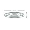 Picture of Vegware PLA Flat Lid Straw Slot 96 Series (Pack Of 50)