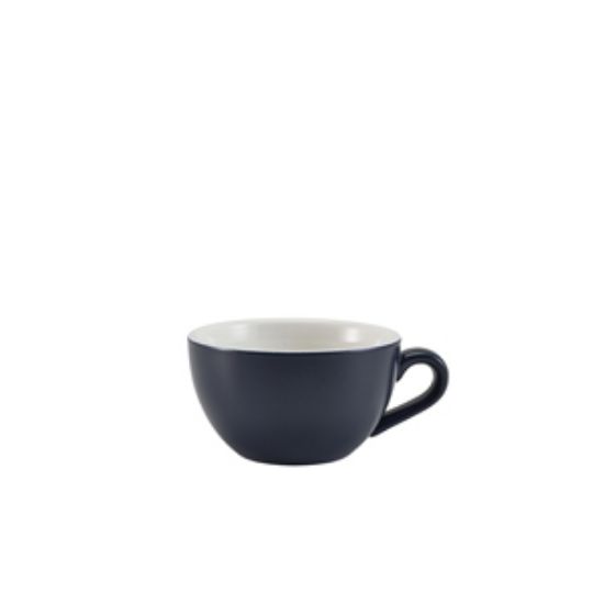 Picture of Genware Porcelain Matt Blue Bowl Shaped Cup 17.5cl/6oz (6)