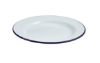 Picture of Enamel Wide Rim Plate White & Blue 26cm