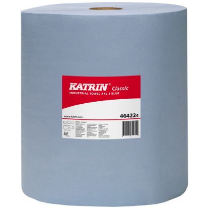 Picture of Katrin Classic Industrial Wiper XXL Embossed 500 Sheet Blue 3 Ply Mixed Pulp (2)