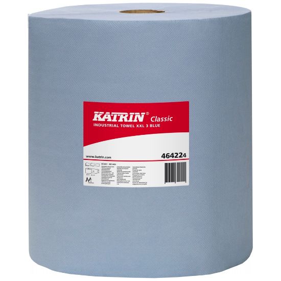 Picture of Katrin Classic Industrial Wiper XXL Embossed 500 Sheet Blue 3 Ply Mixed Pulp (2)