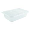 Picture of Plastic Takeaway Container & Lid 500cc 174x120mm Clear (Pack Of 50)