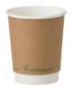 Picture of Edenware Kraft Brown Double Wall Coffee Cup 8oz  (Pack Of 25)
