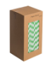Picture of Green And White Biodegradable Paper Straws 8" (Pack Of 250)